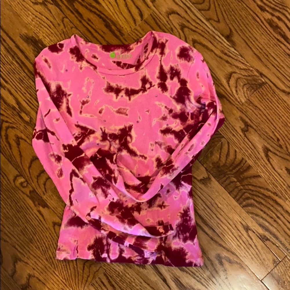 Tie Dye LS Top with crystals